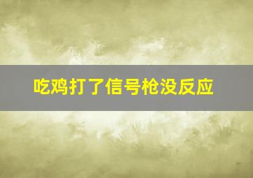 吃鸡打了信号枪没反应