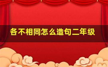 各不相同怎么造句二年级