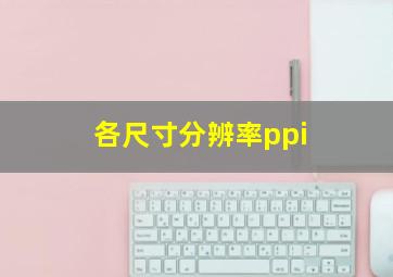 各尺寸分辨率ppi