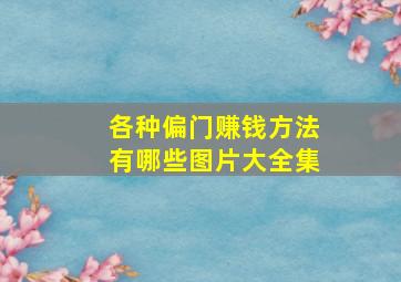 各种偏门赚钱方法有哪些图片大全集