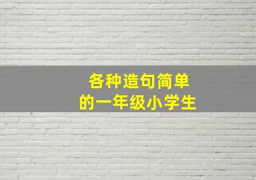 各种造句简单的一年级小学生