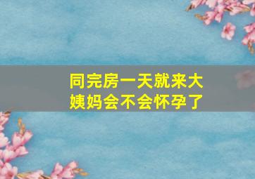 同完房一天就来大姨妈会不会怀孕了