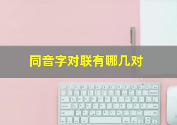 同音字对联有哪几对