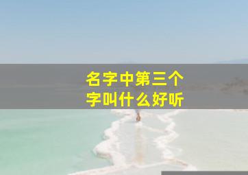 名字中第三个字叫什么好听