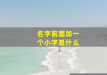 名字前面加一个小字是什么