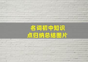 名词初中知识点归纳总结图片