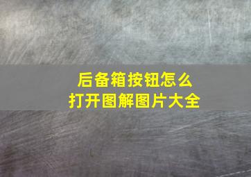 后备箱按钮怎么打开图解图片大全