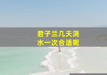 君子兰几天浇水一次合适呢