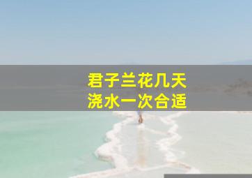 君子兰花几天浇水一次合适