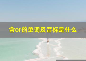 含or的单词及音标是什么