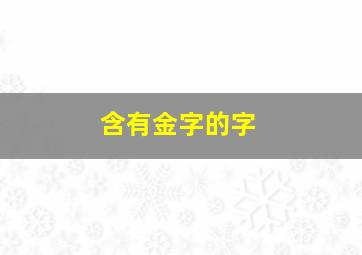 含有金字的字