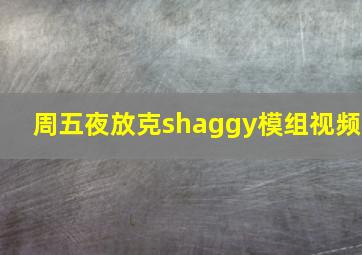 周五夜放克shaggy模组视频