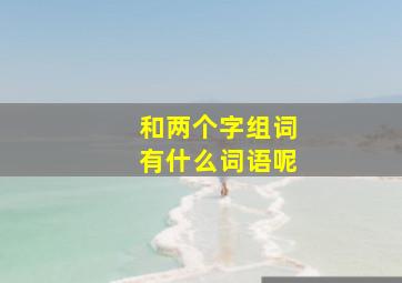 和两个字组词有什么词语呢