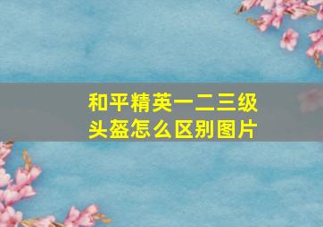 和平精英一二三级头盔怎么区别图片