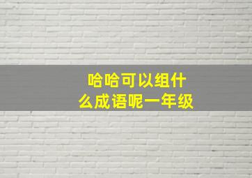 哈哈可以组什么成语呢一年级