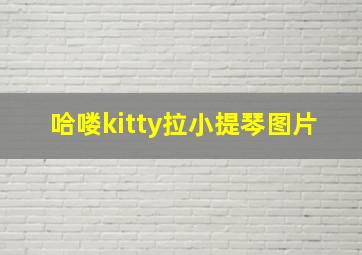 哈喽kitty拉小提琴图片