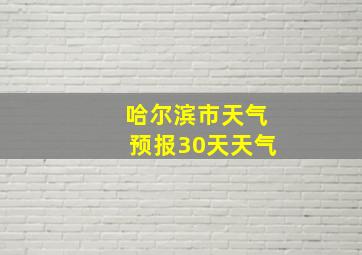 哈尔滨市天气预报30天天气