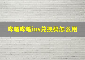 哔哩哔哩ios兑换码怎么用