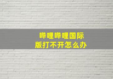 哔哩哔哩国际版打不开怎么办