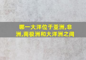 哪一大洋位于亚洲,非洲,南极洲和大洋洲之间