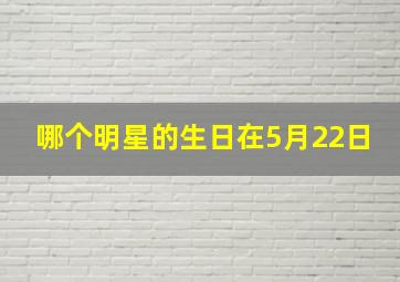 哪个明星的生日在5月22日