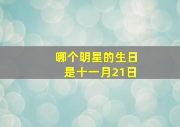 哪个明星的生日是十一月21日