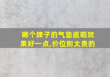 哪个牌子的气垫遮暇效果好一点,价位别太贵的