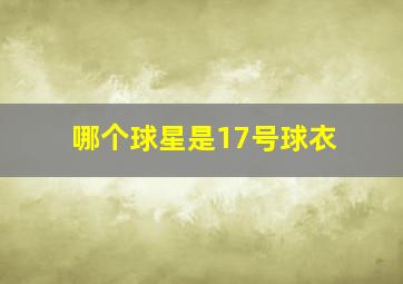 哪个球星是17号球衣