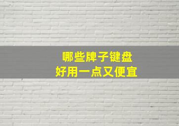 哪些牌子键盘好用一点又便宜