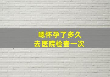 嗯怀孕了多久去医院检查一次