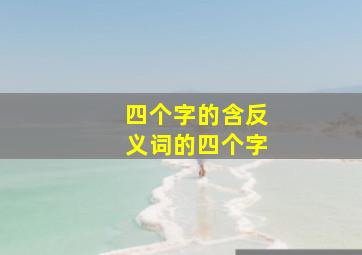 四个字的含反义词的四个字