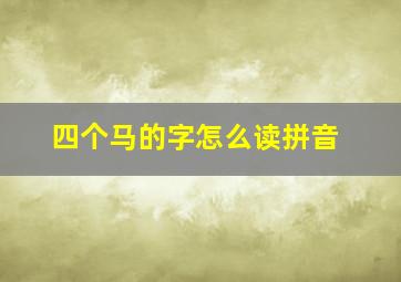 四个马的字怎么读拼音