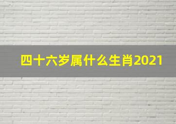 四十六岁属什么生肖2021