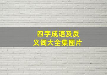 四字成语及反义词大全集图片