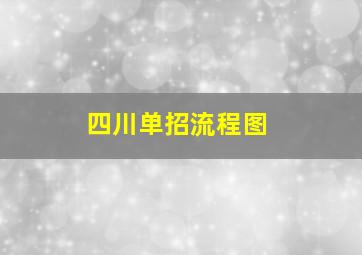 四川单招流程图