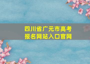 四川省广元市高考报名网站入口官网