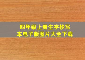 四年级上册生字抄写本电子版图片大全下载