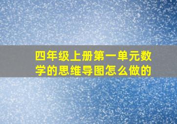 四年级上册第一单元数学的思维导图怎么做的