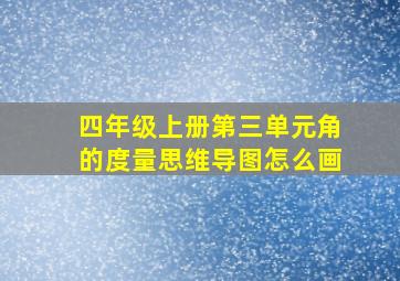 四年级上册第三单元角的度量思维导图怎么画