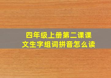 四年级上册第二课课文生字组词拼音怎么读