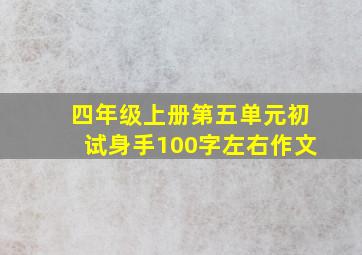 四年级上册第五单元初试身手100字左右作文