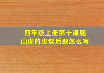 四年级上册第十课爬山虎的脚课后题怎么写