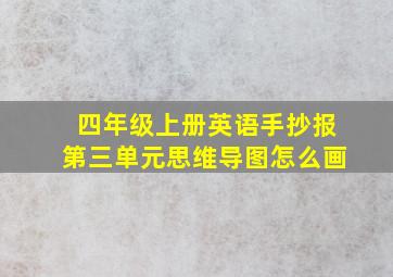 四年级上册英语手抄报第三单元思维导图怎么画