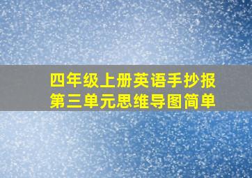 四年级上册英语手抄报第三单元思维导图简单