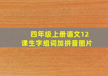 四年级上册语文12课生字组词加拼音图片