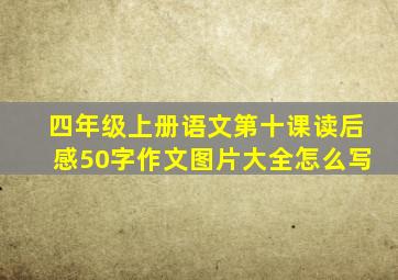 四年级上册语文第十课读后感50字作文图片大全怎么写