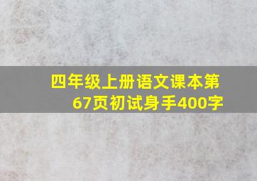 四年级上册语文课本第67页初试身手400字