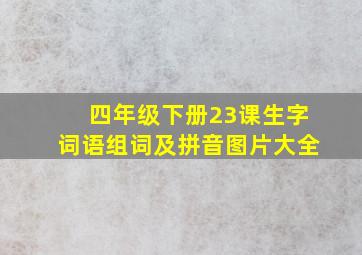 四年级下册23课生字词语组词及拼音图片大全