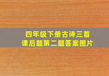 四年级下册古诗三首课后题第二题答案图片