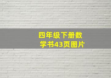 四年级下册数学书43页图片